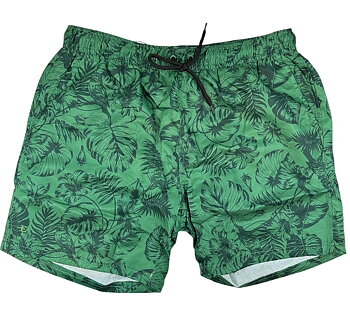 Badshorts grön med mönster.  Från Erla of Sweden