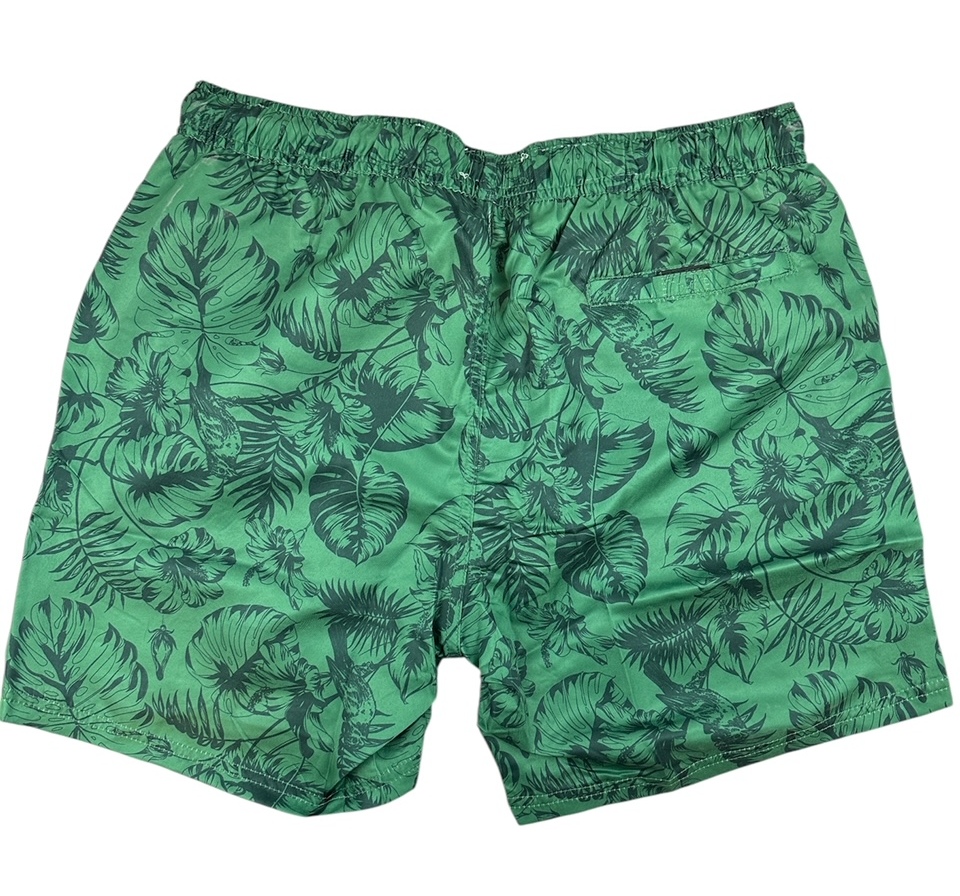 Badshorts grön med mönster.  Från Erla of Sweden - 2