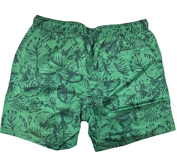 Badshorts grön med mönster.  Från Erla of Sweden