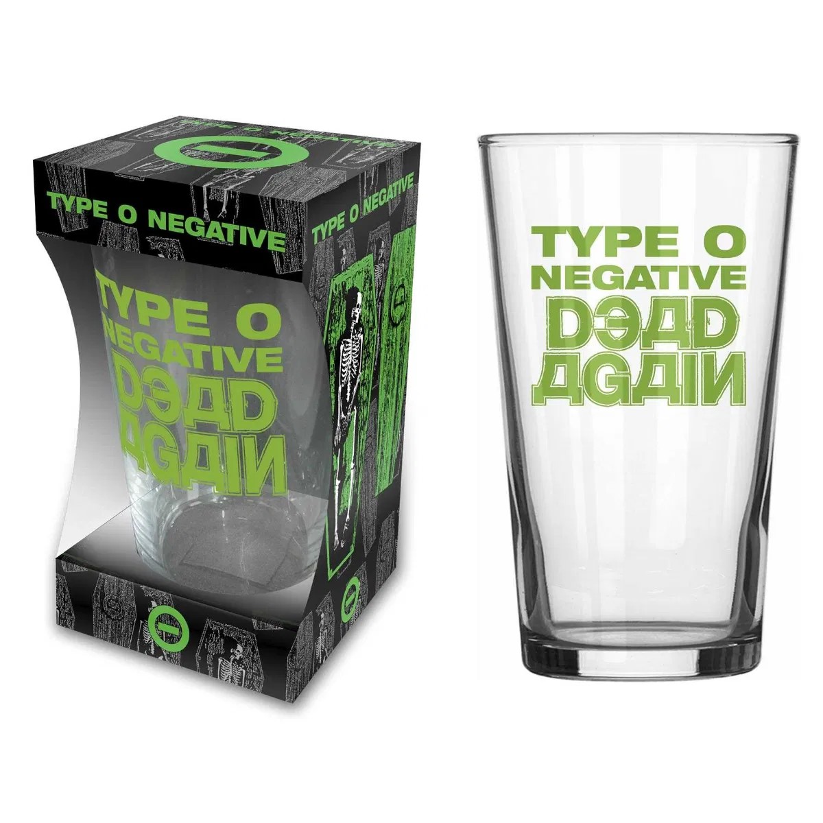 TYPE O NEGATIVE - DEAD AGAIN - BEER GLASS (BOXED)