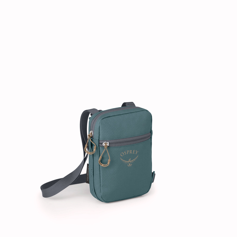 Liten axelremsväska - OSPREY Daylite Small Crossbody Cascade Blue/Latte Brown - 4