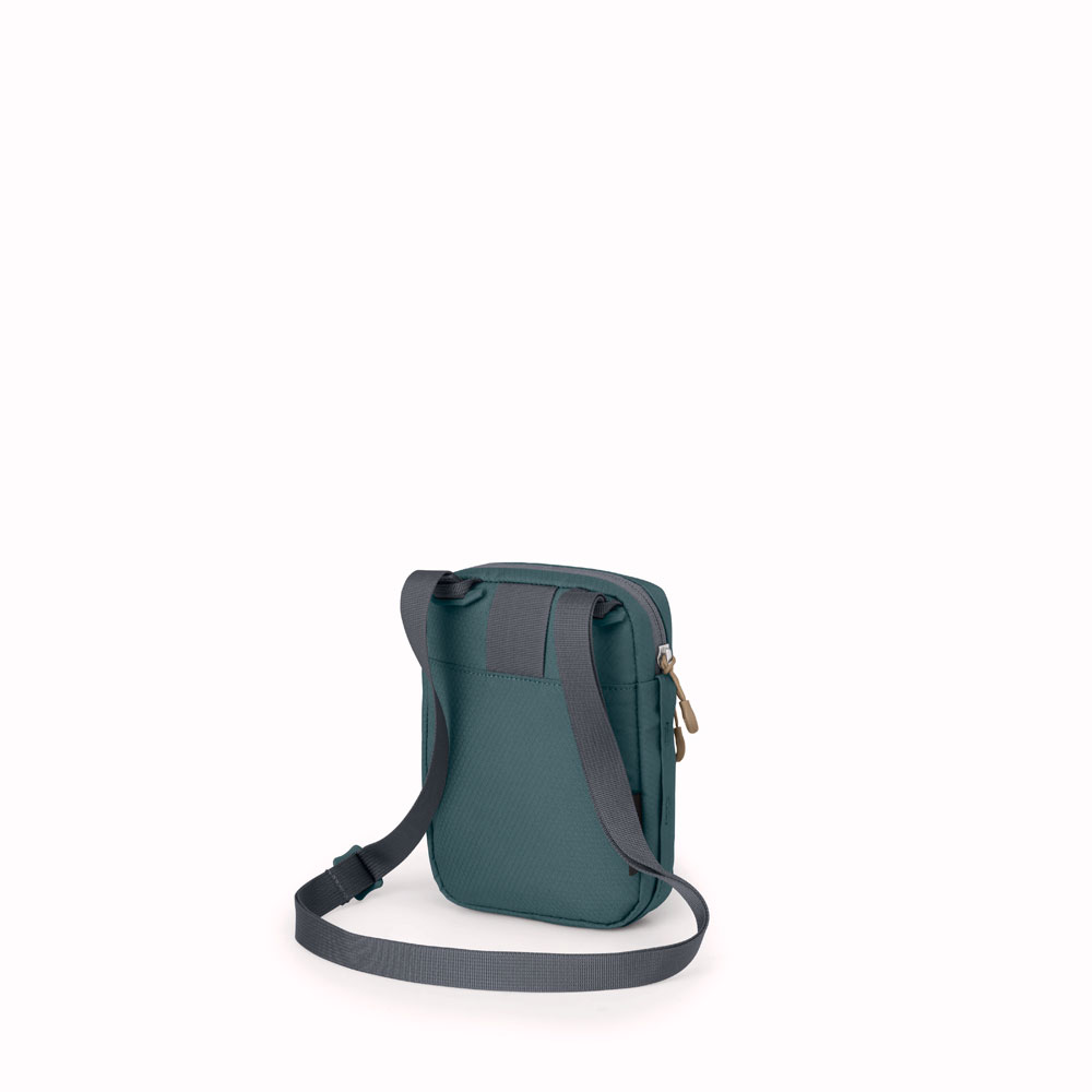 Liten axelremsväska - OSPREY Daylite Small Crossbody Cascade Blue/Latte Brown - 3