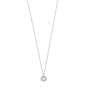 Snö of Sweden Mayfair Pearl Pendant Necklace 45cm silver/white