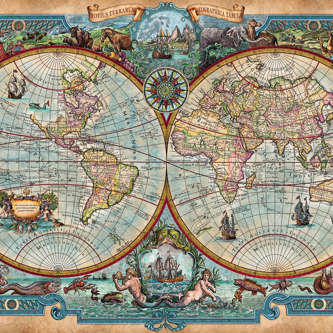 Great Discoveries World Map, 2000 Bitar CherryPazzi