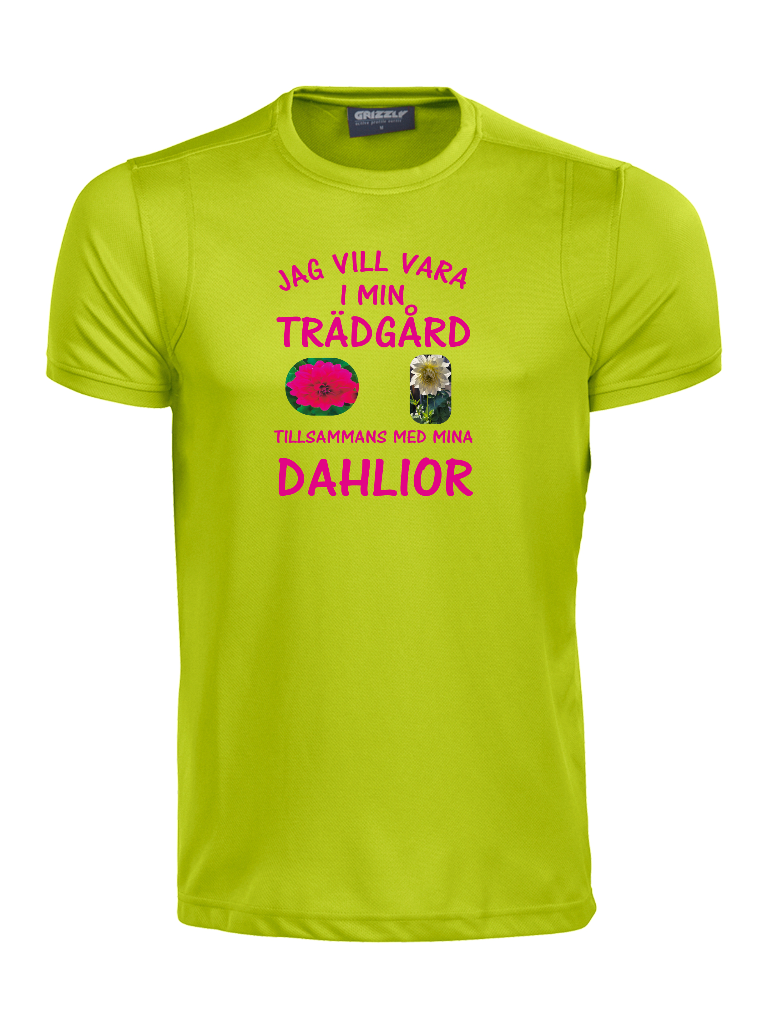 T-shirt  Jag vill vara i min trädgård tillsammans med mina Dahlior