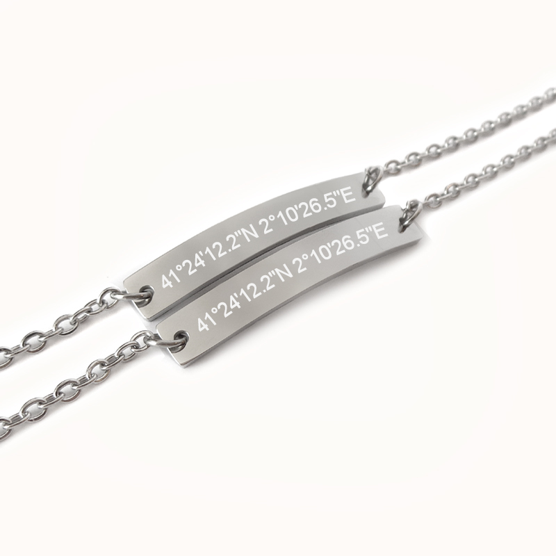 Figaro par armbönd- 2 stykki - Ryðfrítt Stál