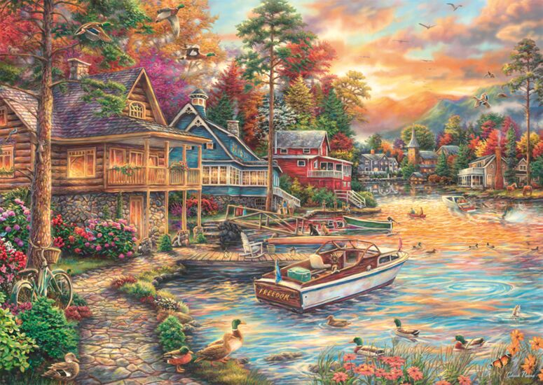 The Golden Glow of Shoreside Evening, 1000 Bitar Schmidt