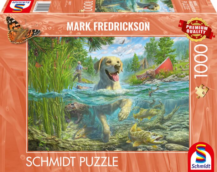Yellow Labrador goes Fishing, 1000 Bitar Schmidt - 2