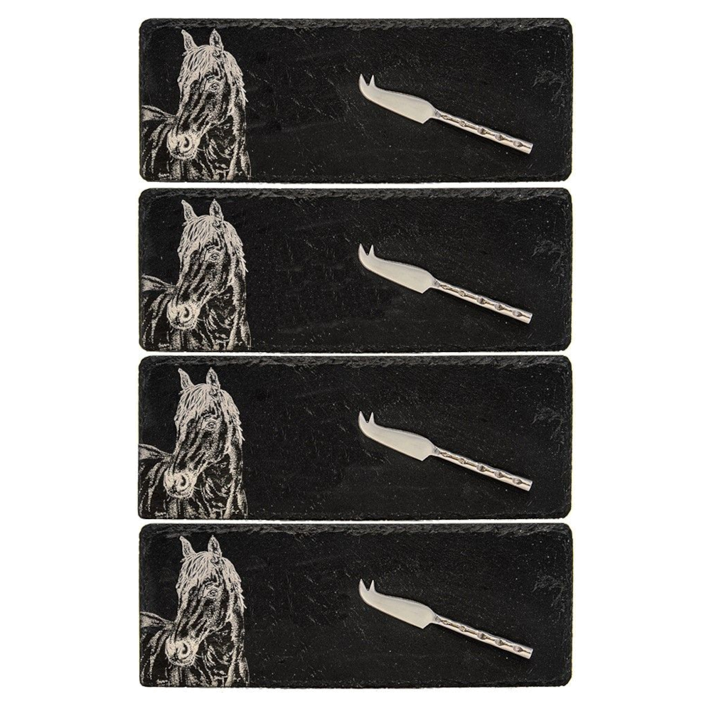 Miniostbricka Selbrae House Skiffer Hästmotiv 4-Pack