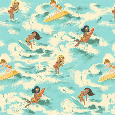 Heather Ross Malibu Surfer Girls