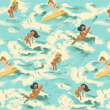 Heather Ross Malibu Surfer Girls