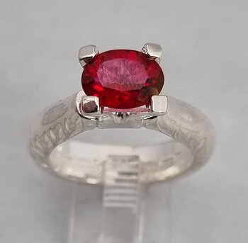 KARMA – Unik handgjord statementring i silver (One of a kind) stl 19