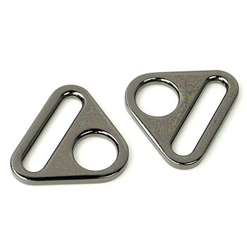 Väsktillbehör - 2st Triangle Rings 1" Gunmetal - Triangel ringar