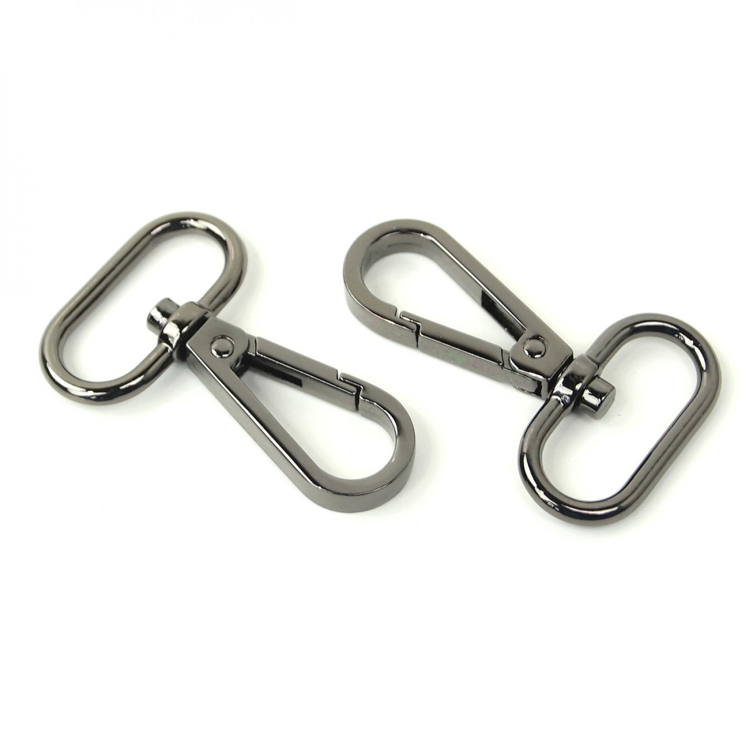 Väsktillbehör - 2st Swivel Hooks 1" Gunmetal - Karbinhakar vridbara