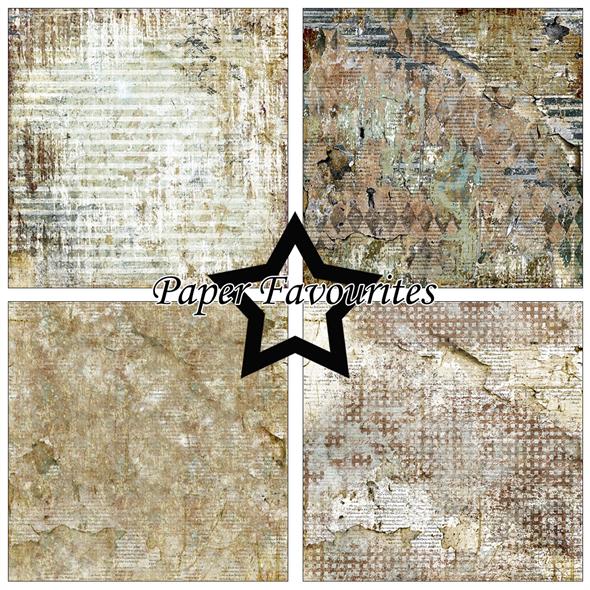 Paper Favourites Grunge 6x6 Inch Paper Pack  - 3