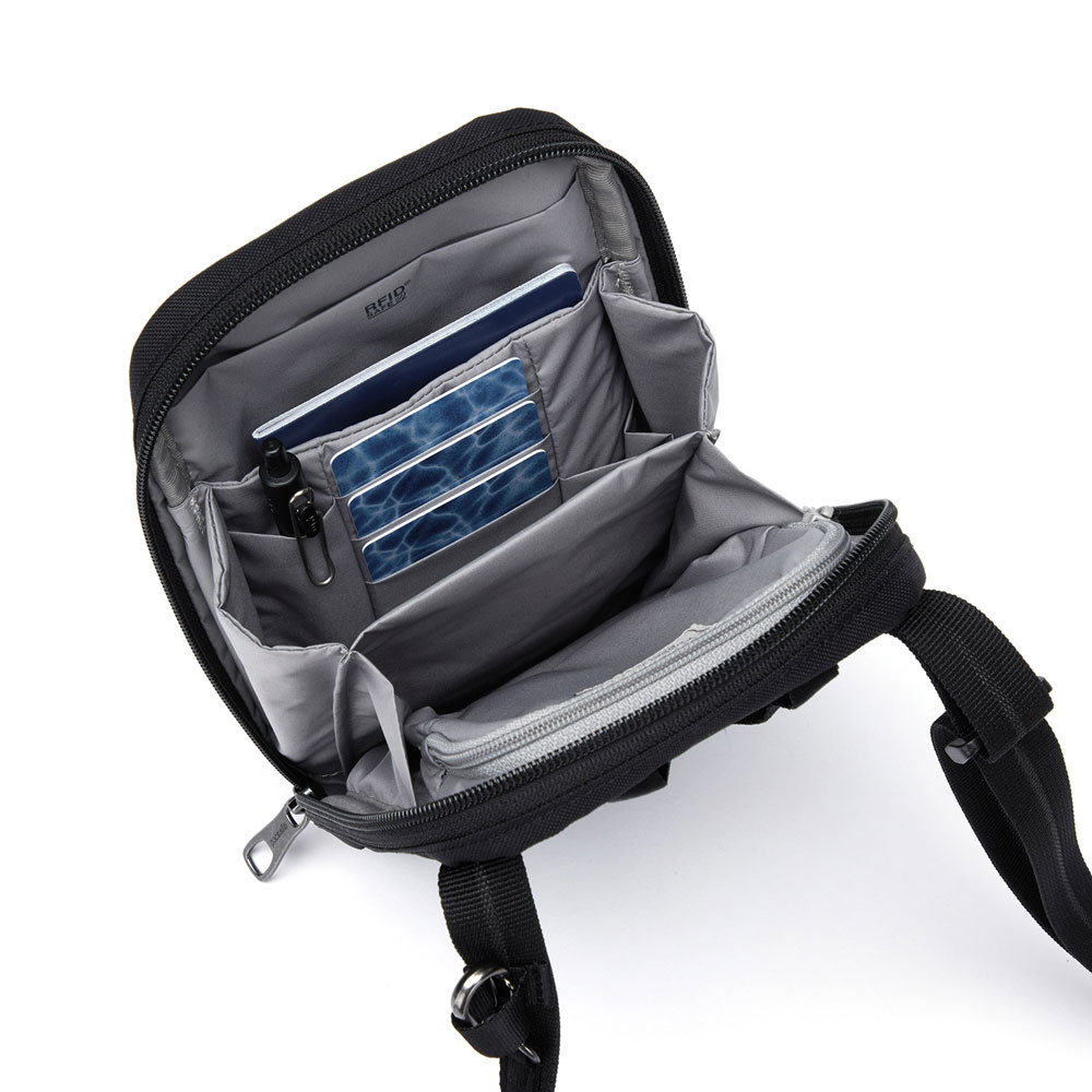Stöldsäker väska - PACSAFE RFIDsafe Tech Crossbody Black - 3