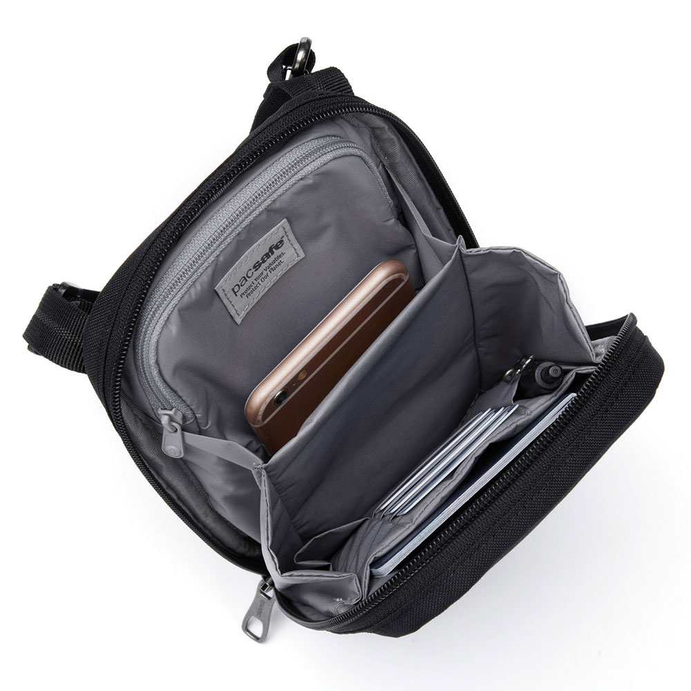 Stöldsäker väska - PACSAFE RFIDsafe Tech Crossbody Black - 9