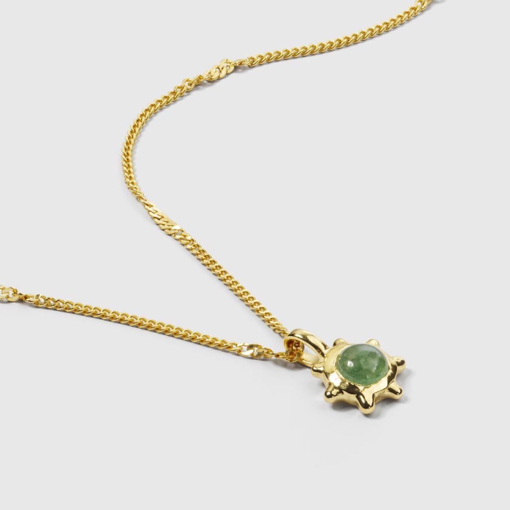 Syster P Florentina Green Jade halsband guld - 3