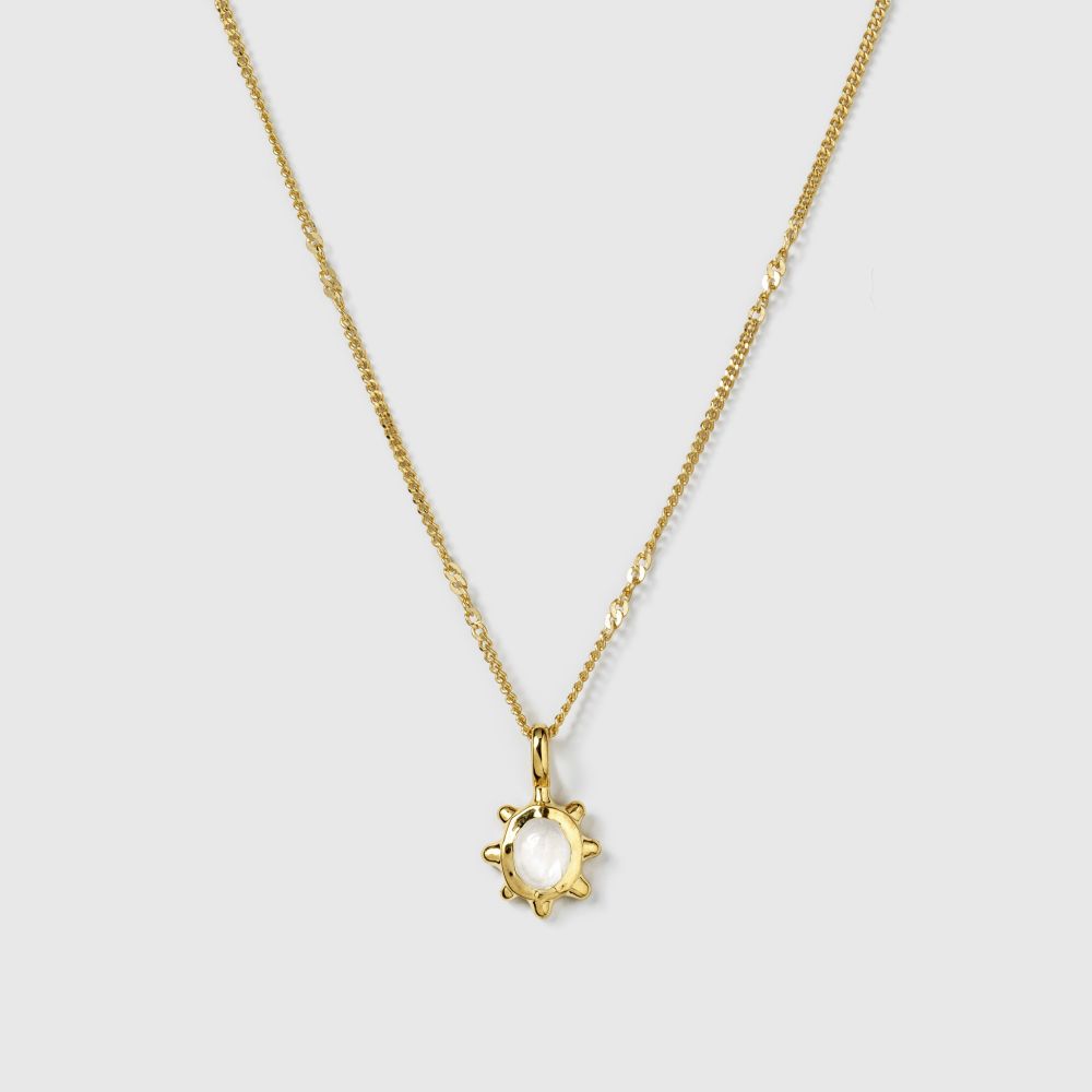 Syster P Florentina Moonstone halsband guld