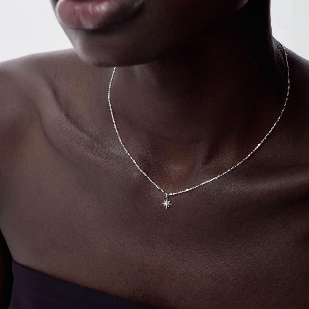 Syster P North Star halsband silver - 3