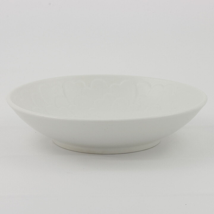 ゲルトルート・レーネグレン  Capriシリーズ  葉の装飾  白いボウル  19cm 1936年