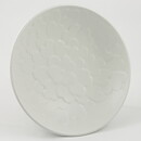 Gertrud Lönegren (Capri 1936) White Bowl with Leaf Relief 19 cm