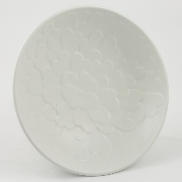 Gertrud Lönegren (Capri 1936) White Bowl with Leaf Relief 19 cm