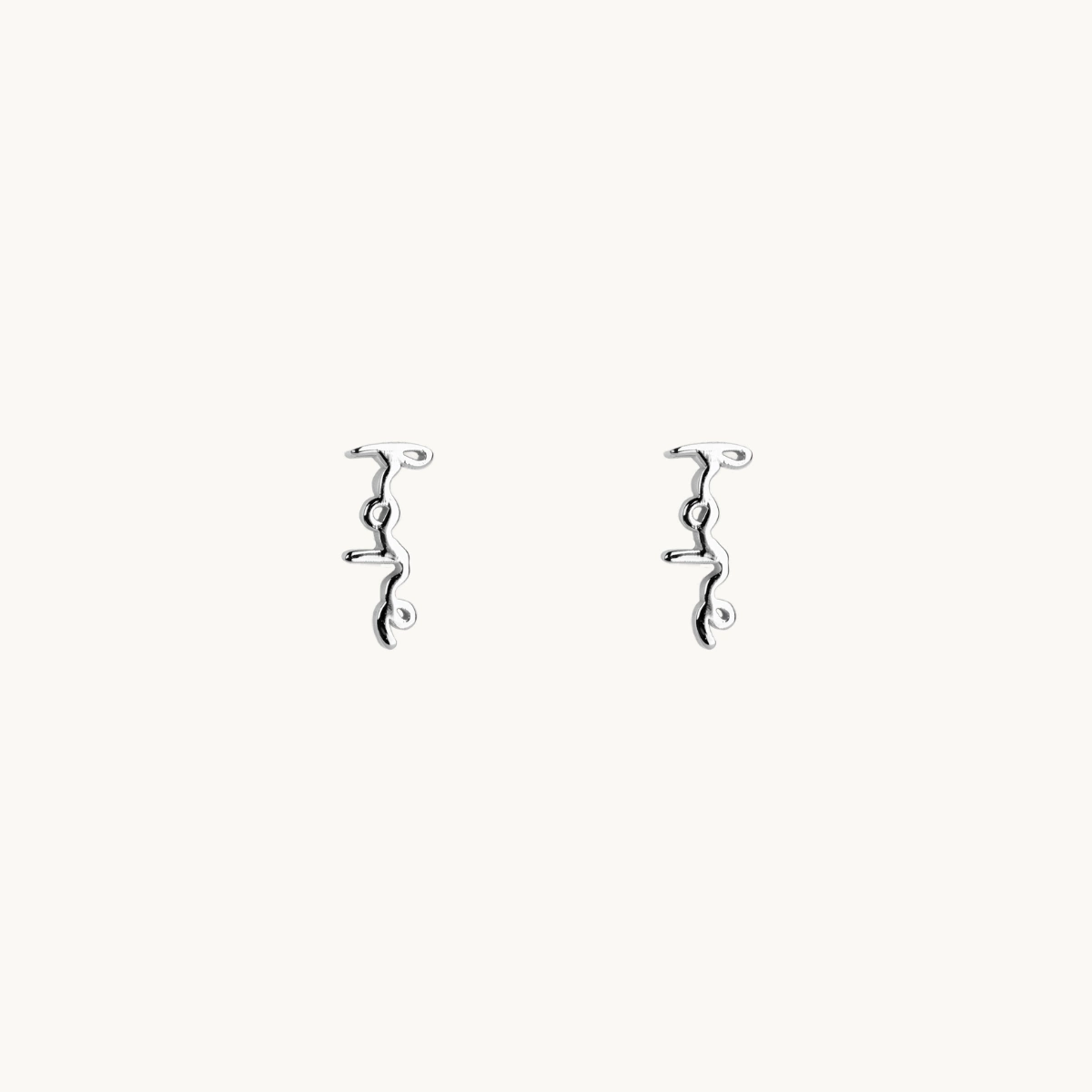 Mini Hope Pin Earrings Silver - Emma Israelsson