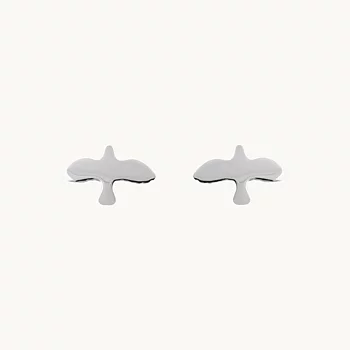 Silver Dove Pin Earrings - Emma Israelsson