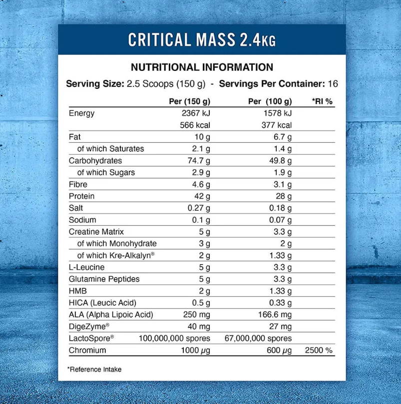 Critical Mass Gainer - 2,4 kg - 5