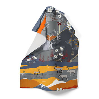Fjällvandring orange handduk
