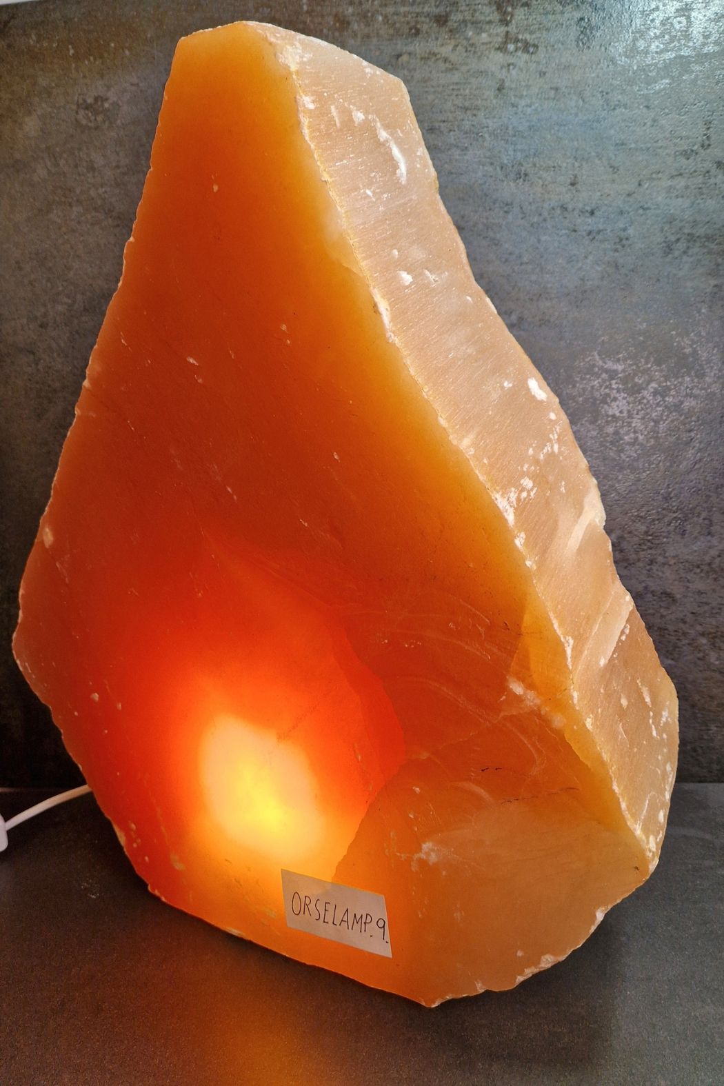 Rosa Selenit Lampa - Freeform Triangle , 48cm - 28kilo - 4