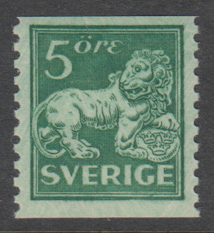 F 140Acx, 5 öre Stående lejon prakt **