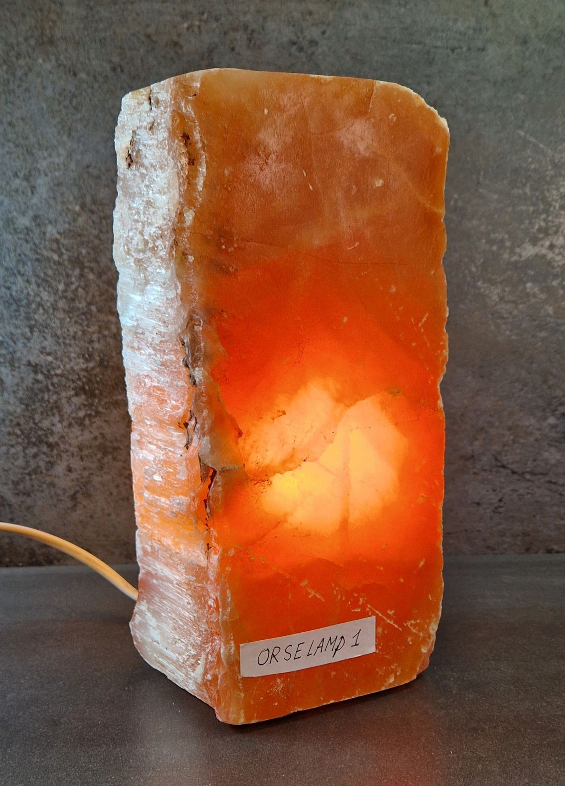 Rosa/Orange Selenit Lampa - Freeform