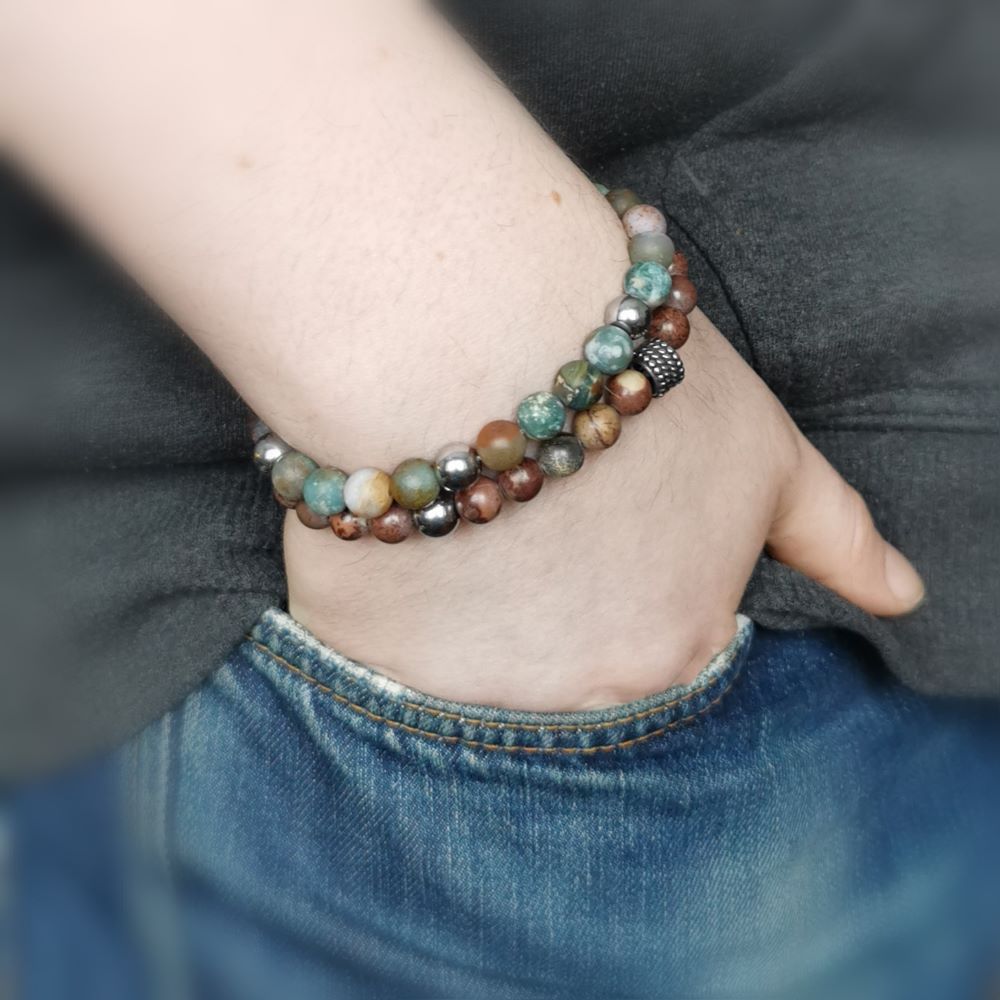 IAMLUND Rope Bambulövsjaspis herrarmband - 2