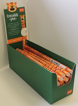 Erasable gel pen, Tiger, orange, gelpen med blæk der kan viskes ud