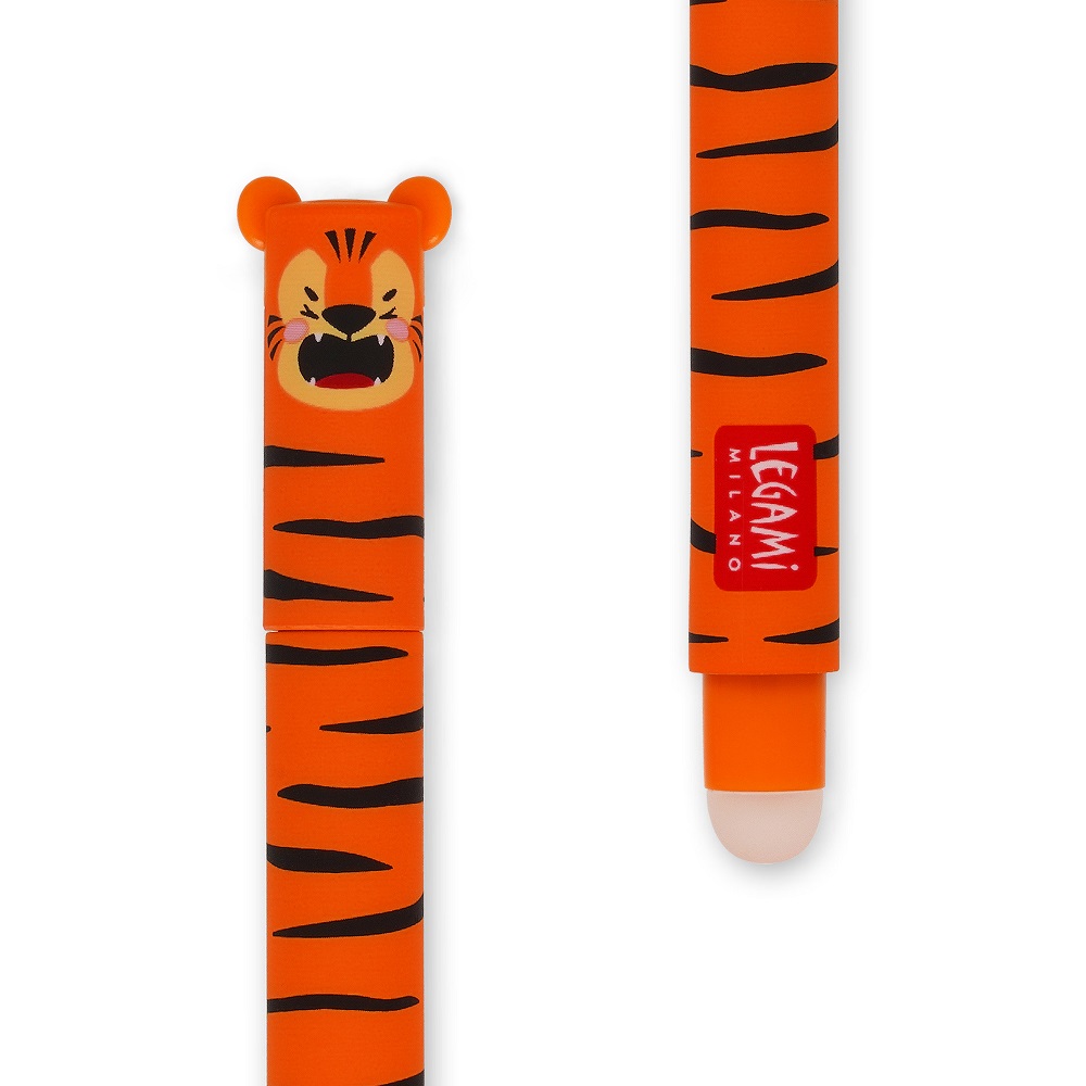 Erasable gel pen, Tiger, orange, gelpen med blæk der kan viskes ud - 3