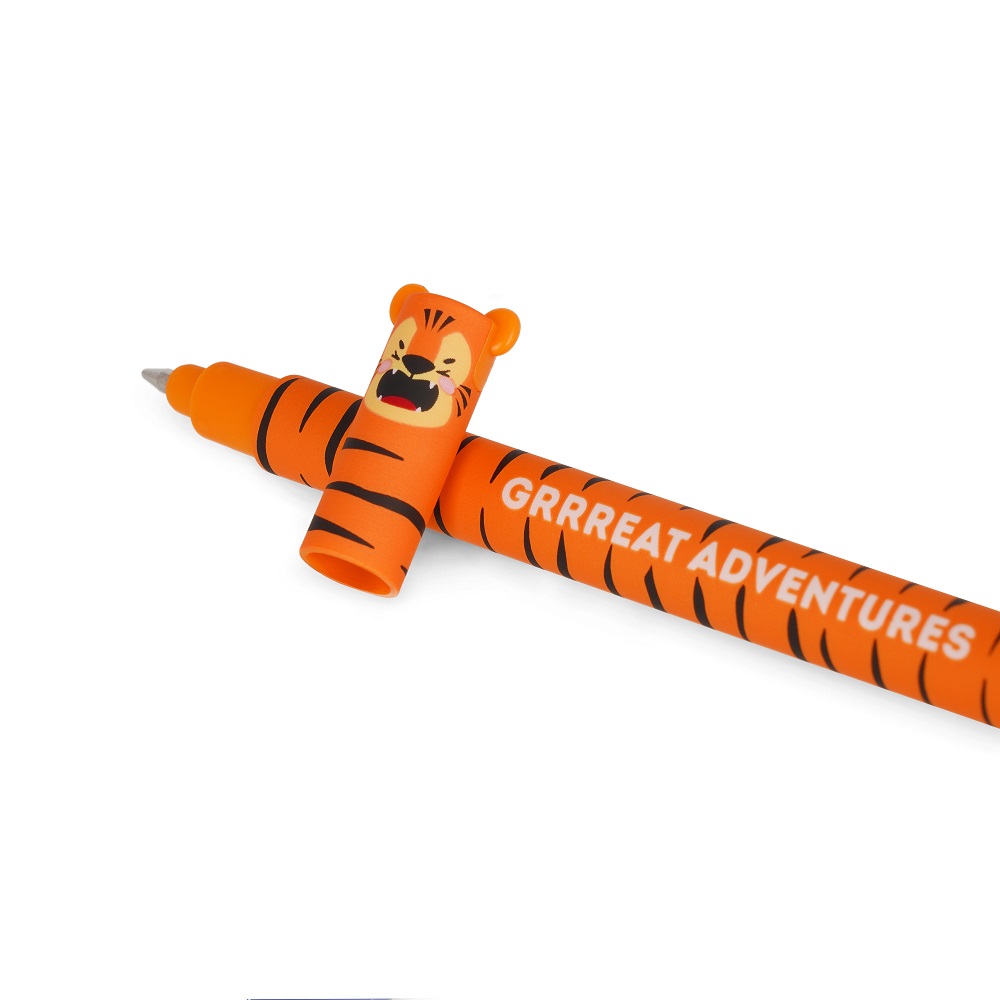 Erasable gel pen, Tiger, orange, gelpen med blæk der kan viskes ud - 4