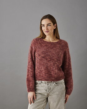 Tröja med mönsterstickning i raglan - Angel Print eller Angel PDF
