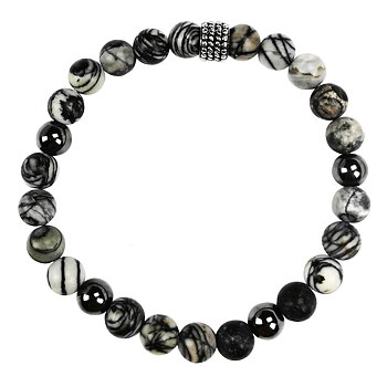 IAMLUND Rope Black Silk herrarmband