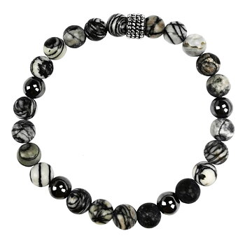 IAMLUND Rope Black Silk herrarmband