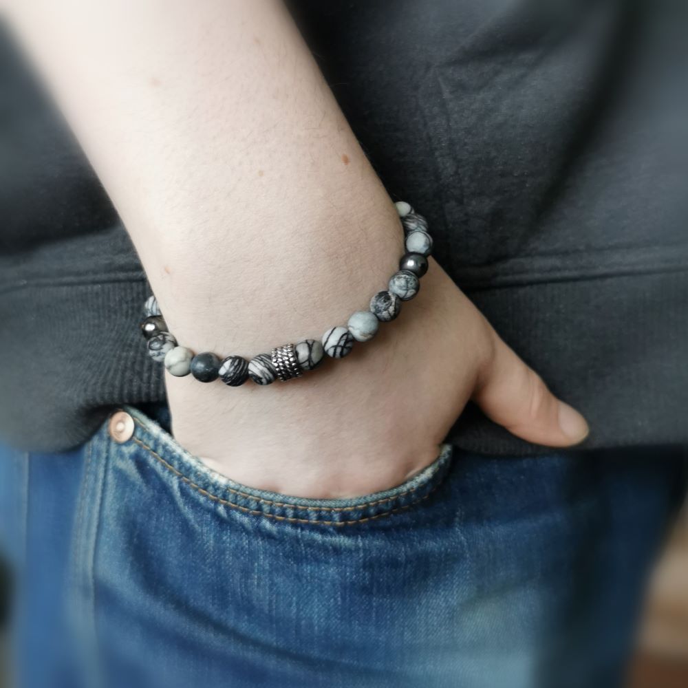 IAMLUND Rope Black Silk herrarmband - 2