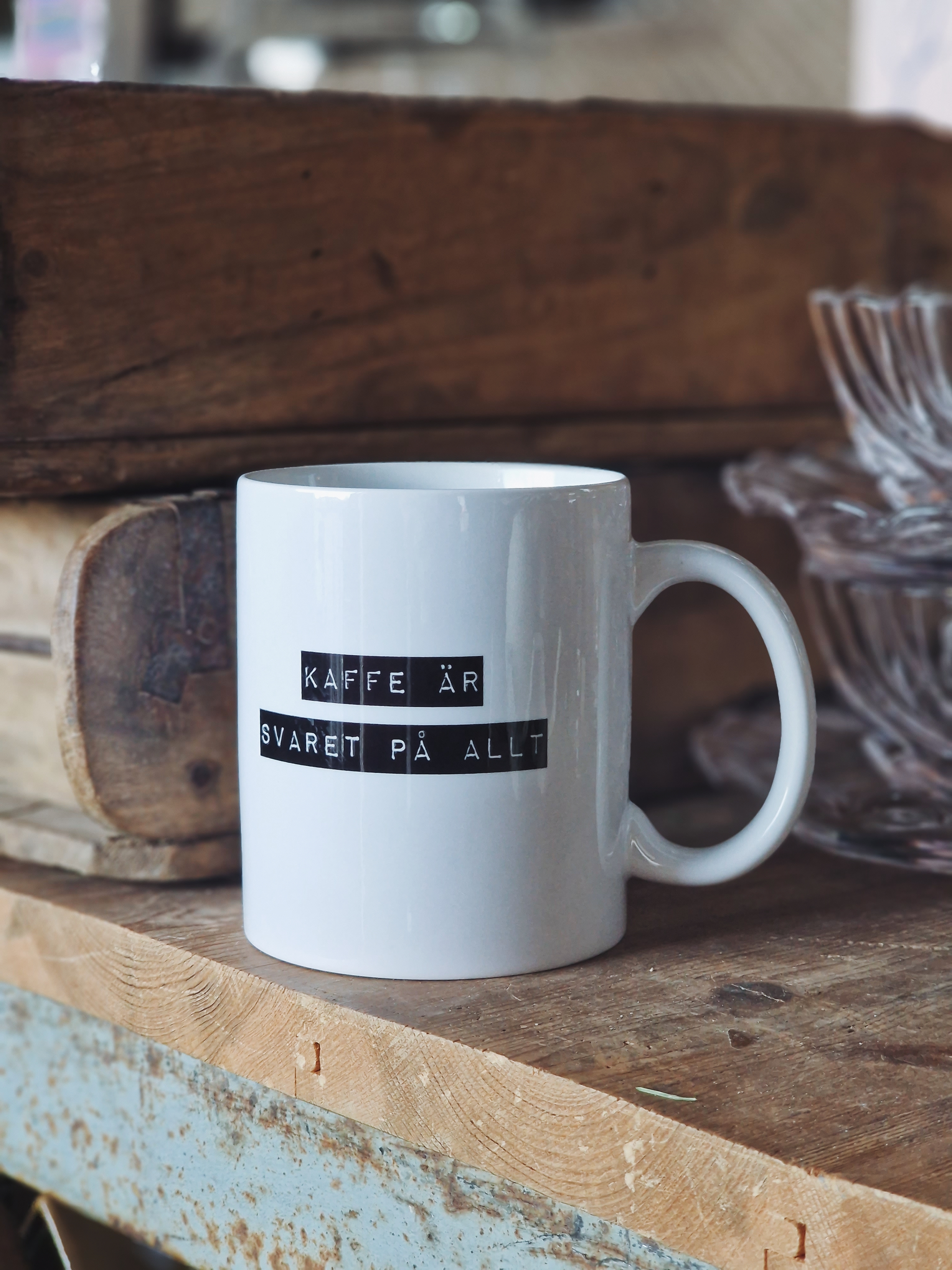 Mugg "Kaffe är svaret på allt"
