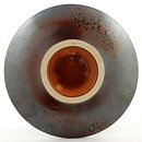 Sven Hofverberg (1960s) Unique Bowl with Mottled Blue Glaze 30 cm