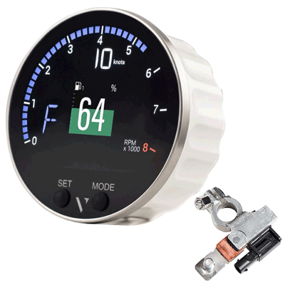 VMH-35 Mulifunktionsdisplay med kit för utombordare, GPS och batteriövervakning