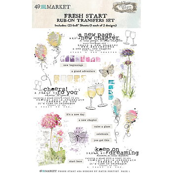 49 And Market - Rub-On Transfer Set 6x8 - Fresh Start