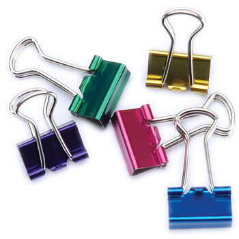 Baumgartens - Mini Binder Clips - Assorted Colors