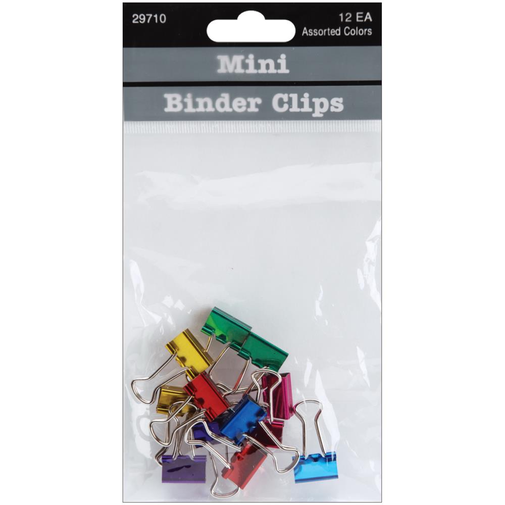 Baumgartens - Mini Binder Clips - Assorted Colors