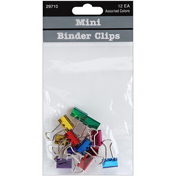 Baumgartens - Mini Binder Clips - Assorted Colors