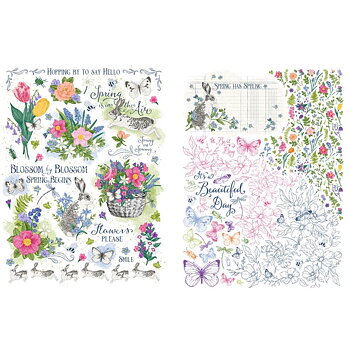 Graphic45 - Rub-On Transfers set - Spring is in the Air